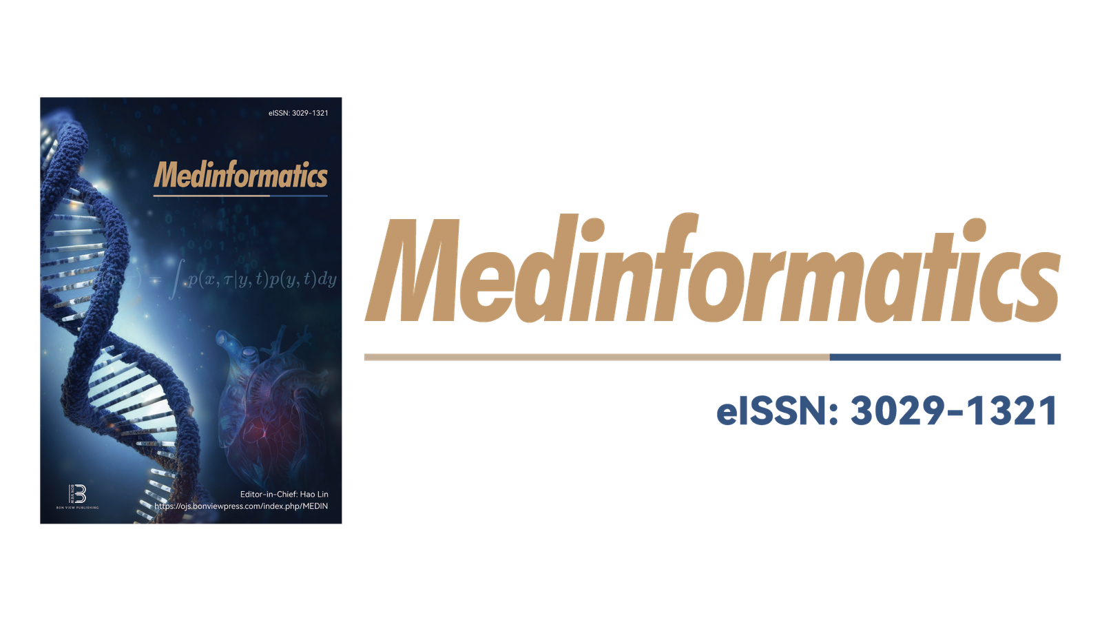 Medinformatics (MEDIN) is an engaging and peer-reviewed journal that serves as a platform for sharing the cutting-edge research in the interdisciplinary field of biomedicine and informatics. By doing so, we aim to establish effective channels of communication and promote interdisciplinary integration between biomedicine, mathematics, and computer science. The journal welcomes submissions fostering collaboration and innovation among medical scientists, clinicians, mathematicians, statisticians, and computer scientists.    